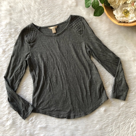 Banana Republic Tops - Banana Republic Grey Long Sleeve Top